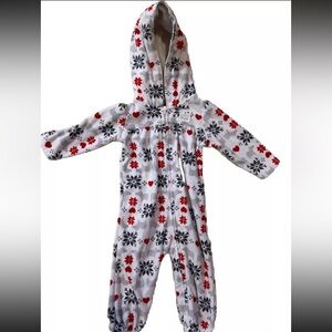 9 Month Winter Jumpsuit Christmas Pattern